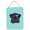 Blue Black, variant on Checkerboard Pink Black Pug Wall and Door Hanging Prints