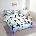 thumbnail image 3 of Homewish Ballet Girls 7-Piece Twin Bedding Sets,Ballerina Dancer Bedding Comforter Set,White Purple Sheet Sets For Princess,Super Cozy Room Decor, 3 of 8