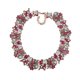 thumbnail image 4 of Collar de diamantes de imitación, gargantilla vintage de cadena gruesa, artesanía, regalo de San Valentín moderno. Rosa roja, 4 of 9