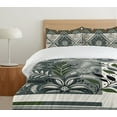 thumbnail image 4 of Ambesonne Boho Duvet Cover Set, Bohemian Nature Exotic Print, King, Dark Slate Blue Ivory, 4 of 4