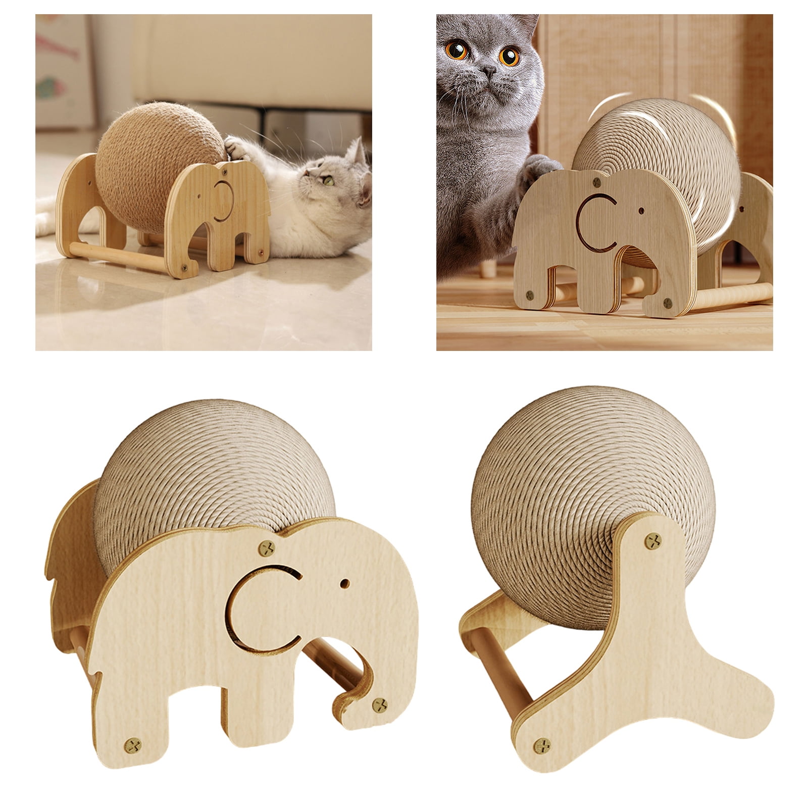 Heavy Density Cats Scratcher Sphere with Stable Stand Grinding Claws Card Sphere Cats Scratching Paper Sphere Scrapers Toy