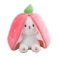 thumbnail image 3 of Juguete de peluche de conejo con cremallera, colección de dibujos animados encantadores de orejas largas, almohadas suaves para dormir, juguete de 25cm rosa Hugo muñeco de conejo, 3 of 10