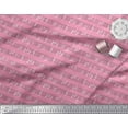 thumbnail image 3 of Soimoi Pink Cotton Poplin Fabric Notes Musical Instrument Printed Craft Fabric by the Yard 42 Inch Wide, 3 of 5