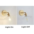 thumbnail image 3 of Industrial Vintage Modern Edison Wall Light Sconce E27 Wall Lamp with Brass Lamp Holder Up& Down Lighting Direction Glass Lampshade for Bedroom Loft Living Room Kitchen,Transparent Color, 3 of 8
