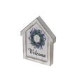 thumbnail image 1 of IH Casa Decor House Shape Wood Framed Canvas Sign Welcome, 1 of 3