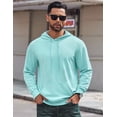 thumbnail image 4 of Sleepdown Men’s Pull Over Hoodie, Midweight Fleece Hoodies for Men, Hooded Sweatshirt for Men – Cascade Green, Small, 4 of 5
