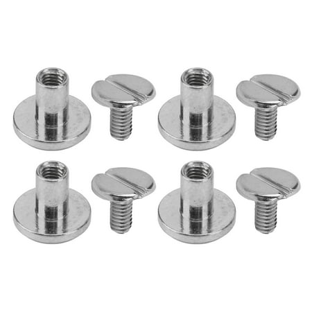 

Book Binding Screw 9x8mm Bookbinding Flat Head Stud Screw Smoother Surfaces For DIY Silver