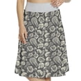 thumbnail image 1 of Women's Vegetable Onion Broccoli Lettuce A-line Printed Skirt Casual Wear, XL, Charcoal Grey Ivory, by Ambesonne, 1 of 6