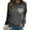 Grey, variant on XIAONU Womens Sweatshirts Retro Heart-Print Round-Neck Pullover Sweatshirt Baggy Peasure Trendy Long Sleeve Hoodless Sweatshirt