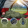 thumbnail image 4 of Cotton Flannel Sleeping Bag with Fleece Lined Hood, Waterproof XL Sleeping Bag for Adults, for Cold Weather Camping Backpacking or Hiking, 3-4season with Compression Sack, 4 of 7