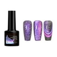 thumbnail image 2 of Dengmore 6 Color for Choose Crystal Glow Cat Eye Gel Polish, UV/LED Lamp Required, Create Versatile Nail Art Styles with Shimmery Magnetic Effect, Salon-Level Manicure, 2 of 8