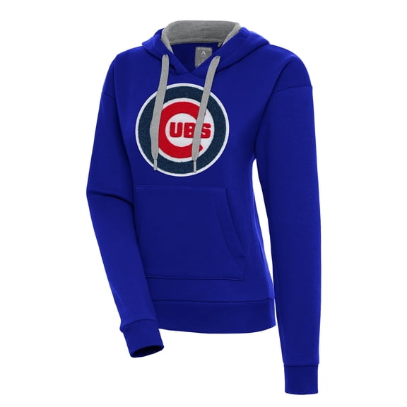 Women's Antigua  Royal Chicago Cubs Victory Pullover Hoodie