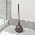 thumbnail image 4 of iDesign Floor Bronze Plastic Plunger with Cover for Bathroom, 5.96" x 5.96" x 21.66", 4 of 9