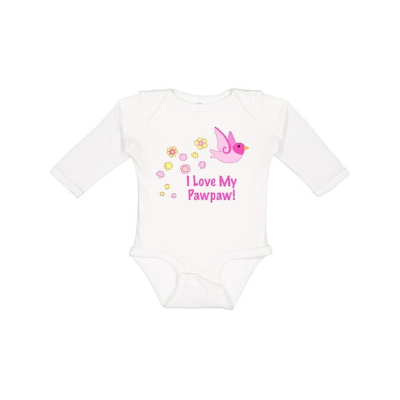 Inktastic I Love My Pawpaw Girls Long Sleeve Baby Bodysuit
