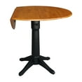 thumbnail image 4 of 42" Round Dual Drop Leaf Pedestal Table - 36.3"H  Black Cherry, 4 of 7