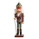 thumbnail image 1 of Adorno de marioneta de soldado cascanueces de 30 cm, artesanía de madera pintada, decoración navideña para el hogar, sala de estar, dormitorio, nuevo, 1 of 3