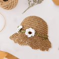 thumbnail image 3 of Kids Sun Hat Wide Brim Beach Hat Beach Hats for Backpacking, Outdoor, Party, Summer, Birthday Gifts Brown, 3 of 7