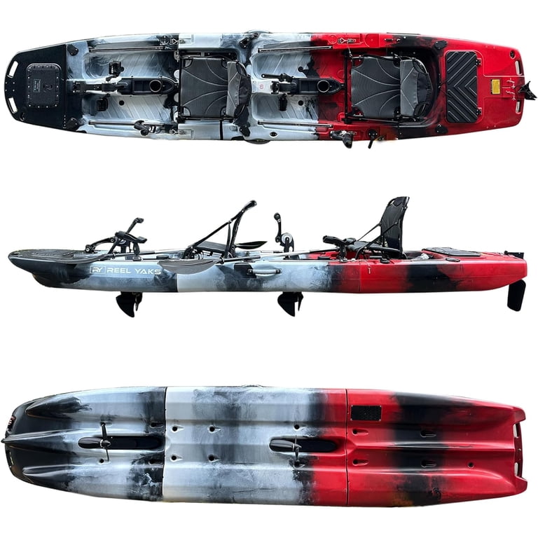 best reels kayak fishing Reel Yaks Raptor Modular Kayak, 9.5ft, 380 lbs Capacity and arrive at your spot with energy to fish — not just paddle ReelYaks Rocket 9.8ft Modular Pedal