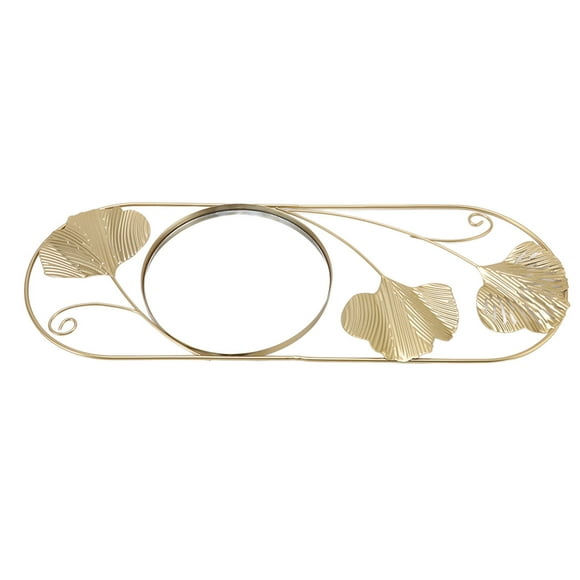 Metal Wall Art Mirror,Metal Leaf Wall Mirror Wall Mirror Decoration Metal Ginkgo Leaf Wall Mirror Crafted with Care