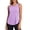 Purple, variant on cocolona Womens Summer Workout Tank Tops Outdoor Running Lightweight Ruffle Sleeveless Tee Shirts Crew Neck Solid Color Pullover Blouses