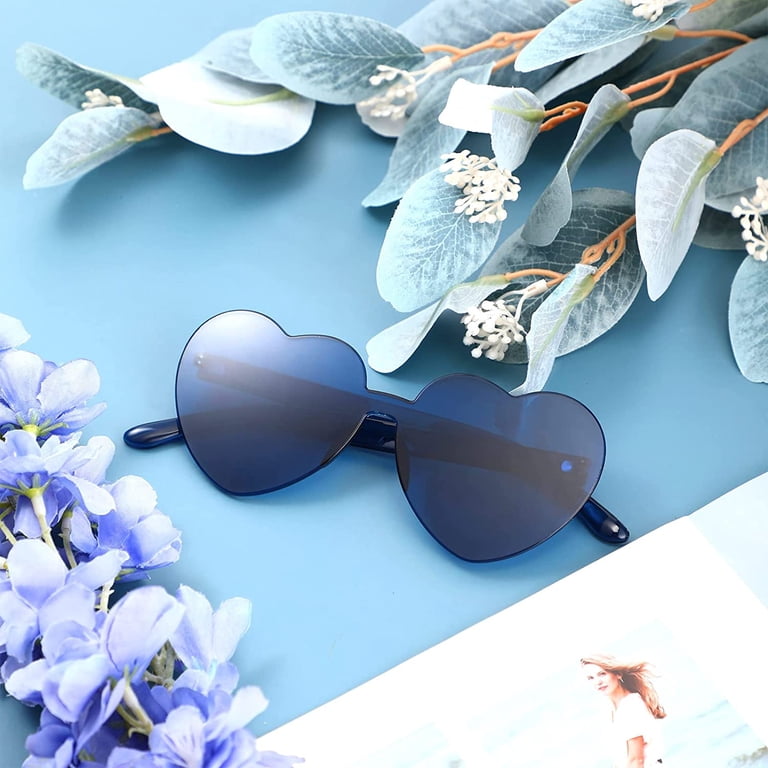 sieeck Heart Shape Rimless Sunglasses, Transparent  display picture 3