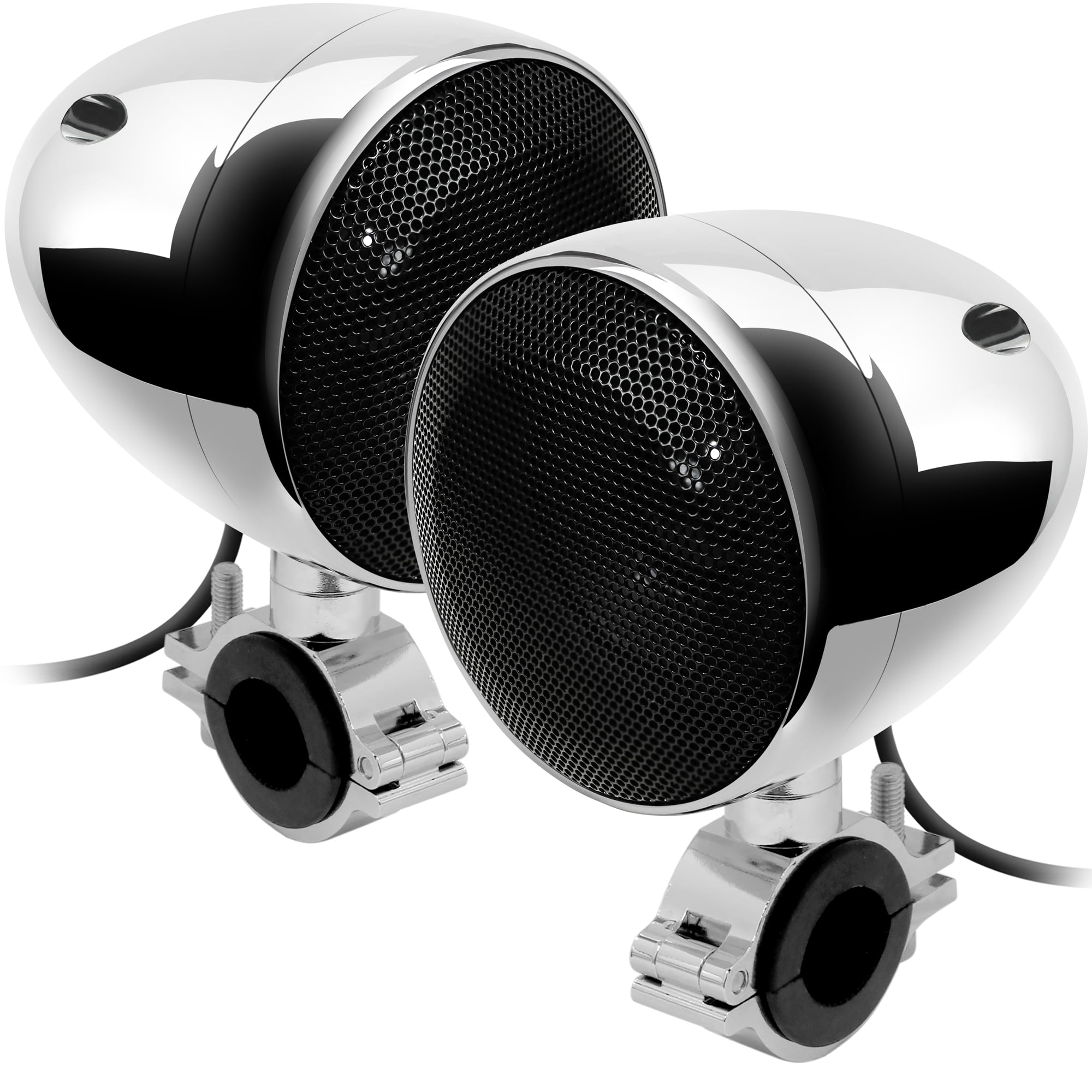 GoHawk 4" Waterproof Motorcycle Bluetooth Speakers Stereo Amplifier Audio System Harley ATV FM Radio