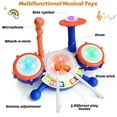 thumbnail image 5 of BEEPRINCESS Kids Drum Set for Toddlers 1-3, Baby Drum Kit Musical Toys with Microphone and Light Piano Keyboard, Early Learning Instruments Toys for Kids Toddlers Boys Girls, 5 of 6