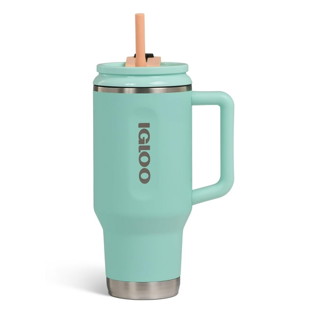 Vaso Igloo de 946 ml con Asa de Acero Inoxidable y Color Verde Mar