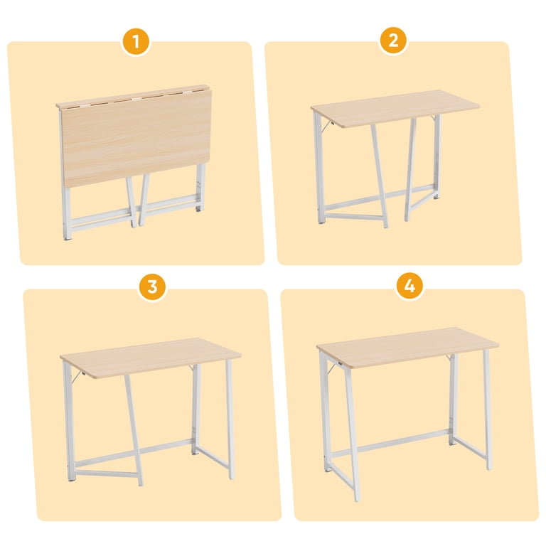 CONCETTA 31.5-Inch Lightweight Folding Desk, Oak photo 5