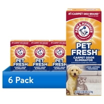 (6 pack) ARM & HAMMER Pet Fresh Carpet Odor Eliminator, for Homes with Dogs and Cats, Fresh Scent, 42.6 oz