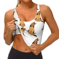 thumbnail image 4 of Xecao German Shepherd Dog for Sports Bra with Removable Pads, Crop Tank Top Design, Women's Longline Sports Bra - Non-Wired - Large, 4 of 9