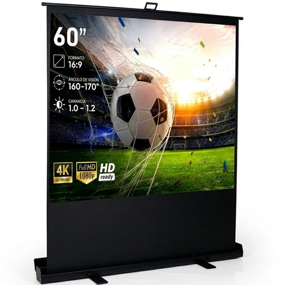 Pantalla Proyector Pull Up Ultracontraste 60' Manual Full Hd Audiotek