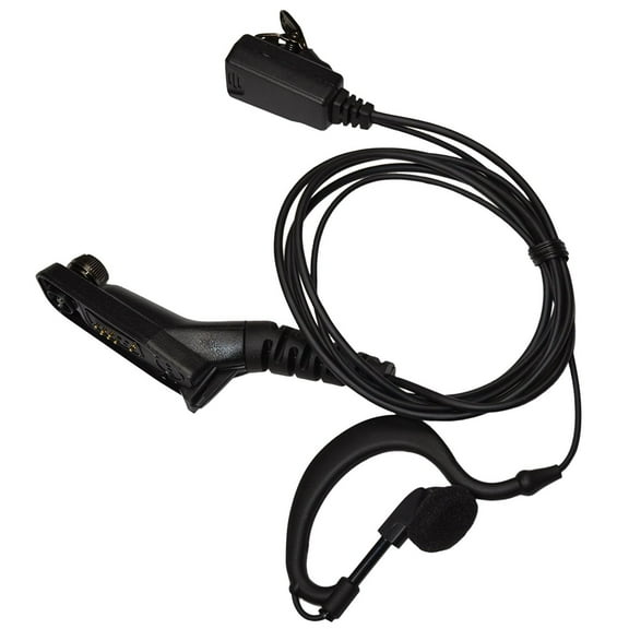 HQRP G Shape Earpiece Headset PTT Mic for Motorola DP4601, DP4800, DP4801, XPR6300