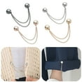 thumbnail image 3 of Callipe 2Pcs Multi-Function Magnetic Clothing Clip with Chain Multi-Purpose Pinless Metal Buttons Clip Clothes Scarf Trouser Legs Cuff Fixing Magnet Pin, 3 of 8