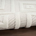 thumbnail image 3 of Nourison Versatile Diamond Geometric Flatweave Indoor Outdoor Round Rug Ivory White 4' x 4', 3 of 11