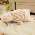 thumbnail image 6 of Polar Bear Plush Toy, 14" Brown Sleeping Stuffed Animal, Soft Huggable Doll for Kids & Adults, 6 of 9
