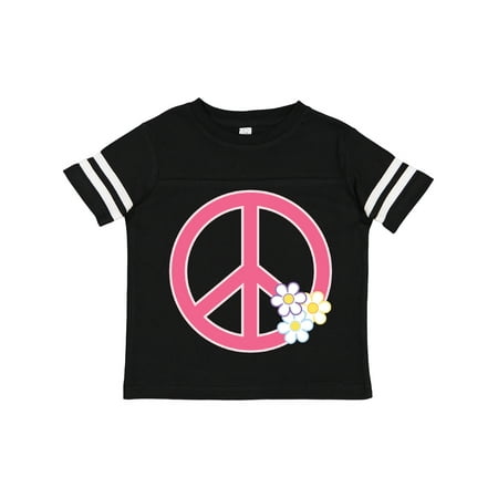 

Inktastic Peace Sign Cute Daisy Flowers Gift Toddler Toddler Girl T-Shirt