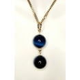 thumbnail image 3 of Gabrielene Designs Beaded Blue Tiger Eye Gemstone Necklace, 20-Inch, Curb Chain, 3 of 4