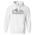 thumbnail image 1 of Skyline Albuquerque Hoodie Sweatshirt Unisex 3X-Large White, 1 of 5