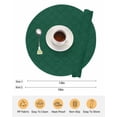 thumbnail image 6 of 15 Inch Round Placemats Set of 4, Dark Green Plaid Non Slip Heat Insulation PP Table Mats, Country Vintage Abstract Striped Lattice Washable Place Mats for Kitchen Dining Party Table Decor, 6 of 7