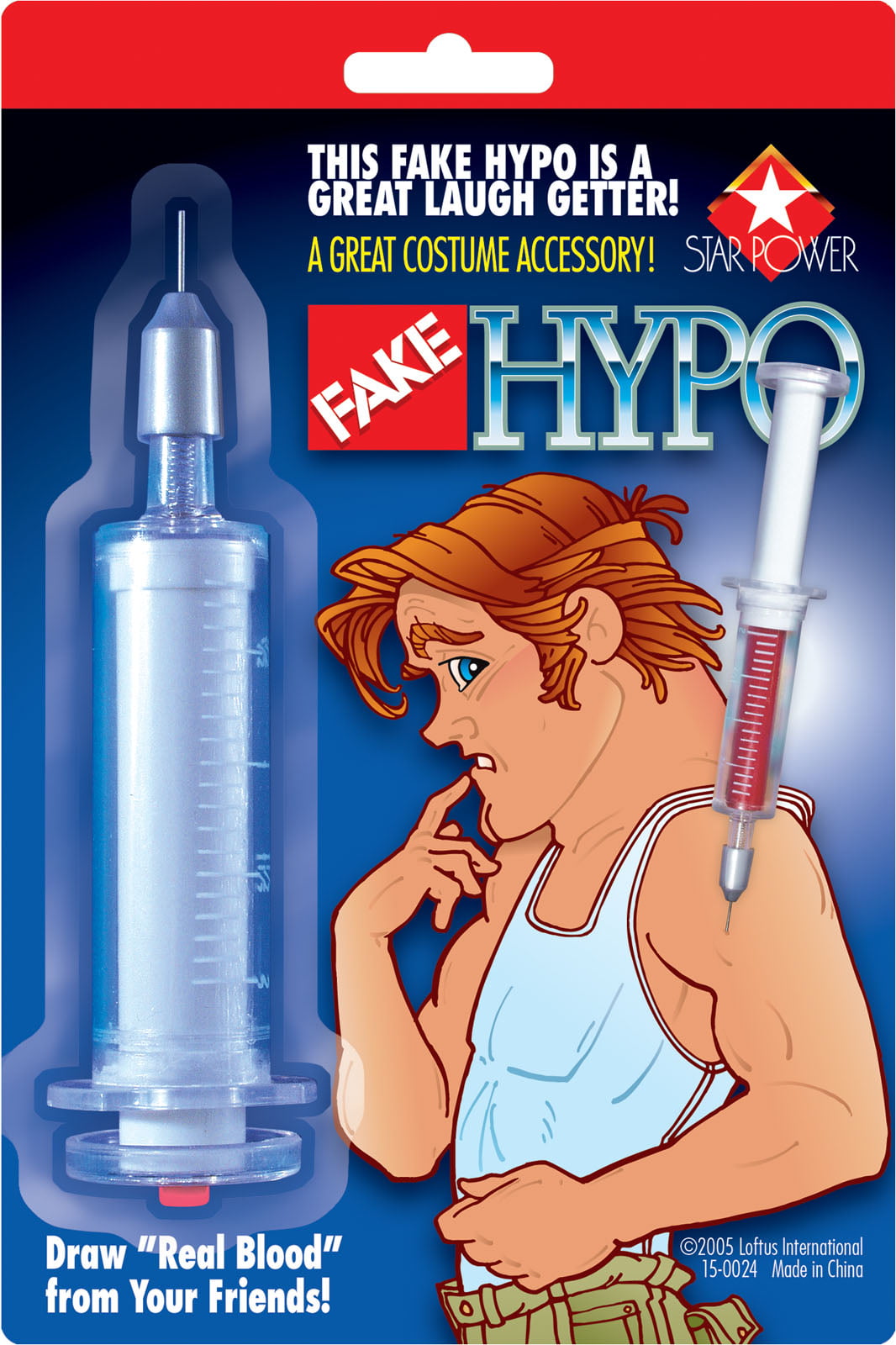 Star Power Fake Hypo Syringe Costume Prop, Transparent, 5.5 Inches - 0