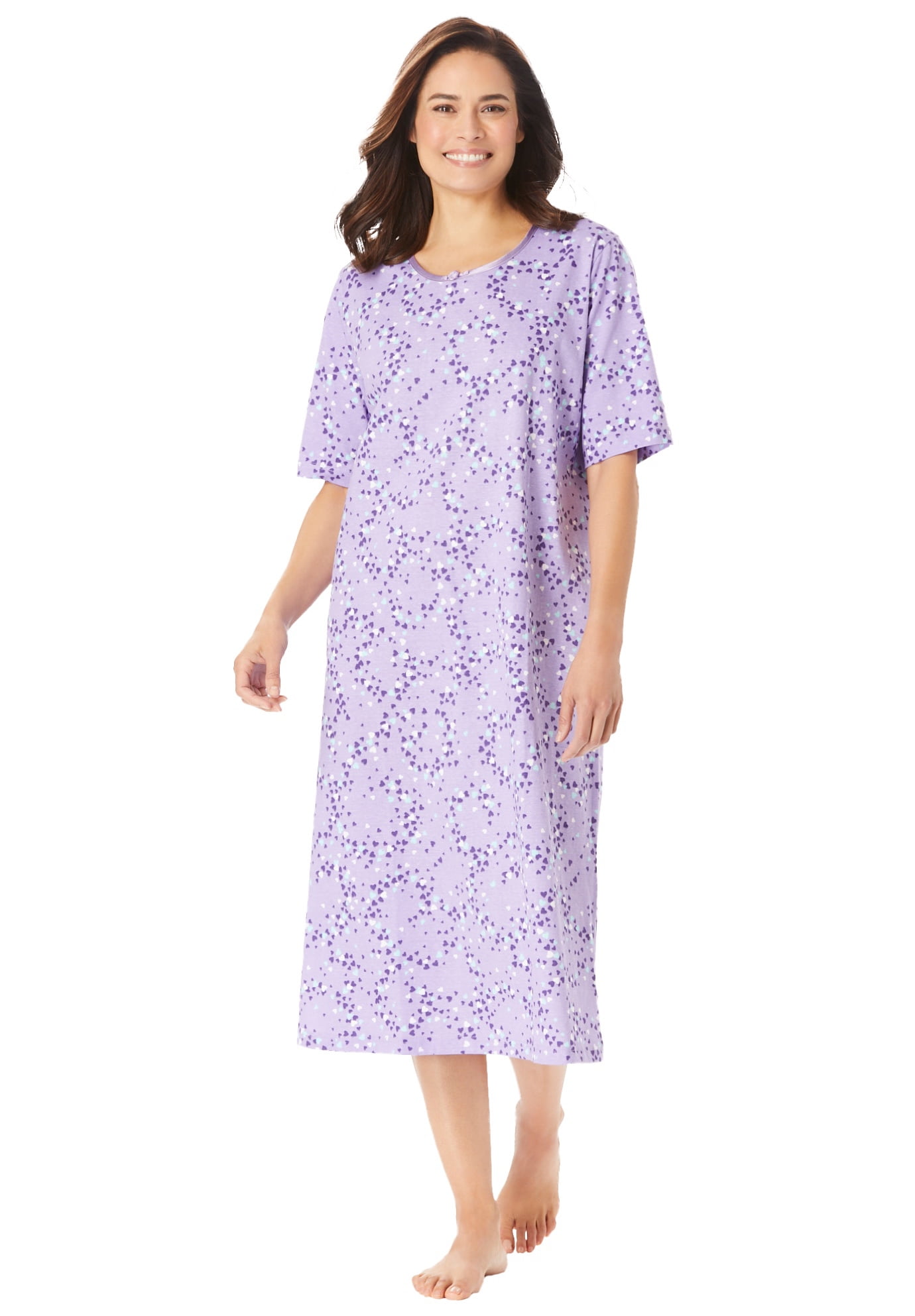 Dreams & Co. Women's Plus Size Long Tagless Sleepshirt - Walmart.com
