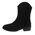 thumbnail image 2 of Mgmyaa Women's Boots Round Toe Chunky Low Heel Comfortable Booties with Side Zipper, 2 of 9