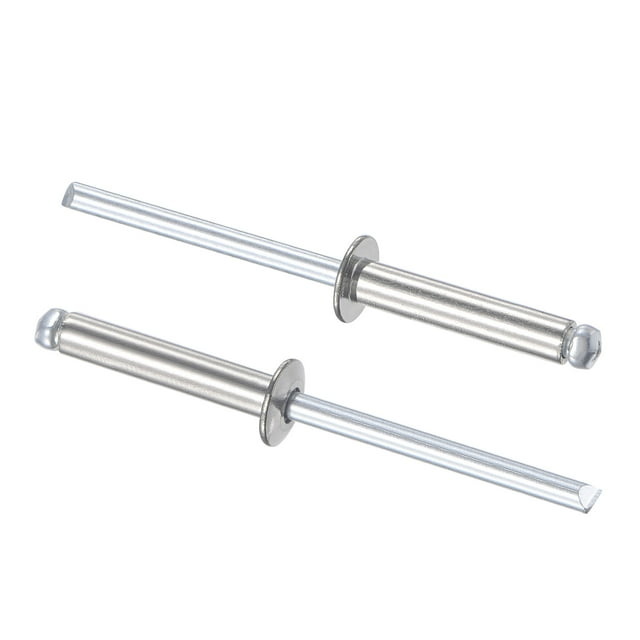 Unique Bargains 4mm Diameter 20mm Grip Length Silver Tone 304 Stainless Steel Blind Rivets 25 Pack