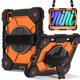 thumbnail image 1 of Funda Resistente a Golpes para iPad A16 11th / iPad A16 10th, Funda Protectora de Silicona Anti-caída + Capa de PC con Asa Giratoria de 360°, Correa para el Hombro, Naranja, para iPad A16 11th/10th, 1 of 8