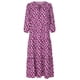 thumbnail image 4 of Vestido maxi casual de verano para mujer Vestido bohemio floral con cuello en V Manga corta Vestido de playa con gradas Vestido largo con columpio Fridja  qw7064, 4 of 8