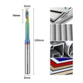 thumbnail image 1 of Punching Step Drill 1pc Single Flute Solid Tungsten Carbide Alloy End Mill, DLC Coating Milling Cutter For Aluminium, 1 of 8