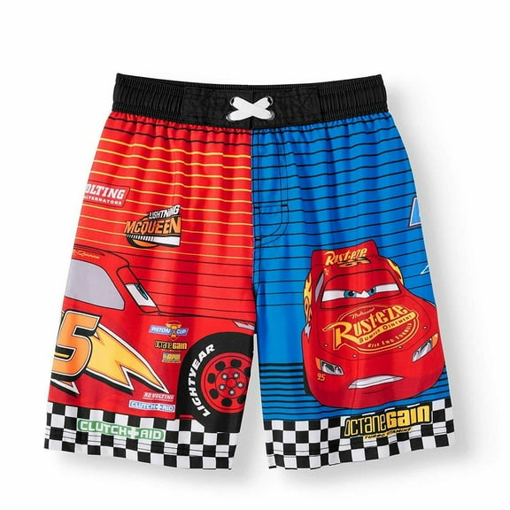 Disney Cars Lightning McQueen Swim Trunks Shorts Boy Size 6/7