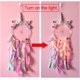 thumbnail image 2 of Rosa flotante alrededor de la lámpara: atrapasueños de unicornio con luz para niñas, atrapasueños de plumas con LED para decoración de dormitorio, regalo de cumpleaños para niñas., 2 of 5