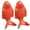 Red, variant on 2PCS 55mm Cute Fish Shape Ceramic Door Knob Handle Pull-Kid's Room Great & Fun Decor Pull Knobs